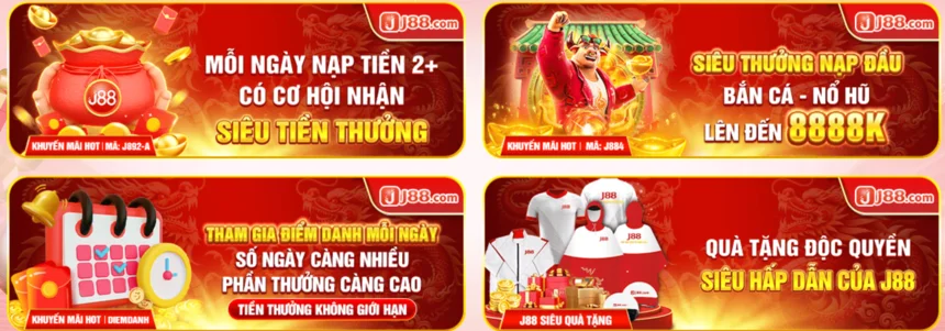 Điều kiện tham gia khuyến mãi J88 - Thưởng đặt trong ngày